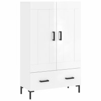 vidaXL Highboard Hochglanz-Weiß 69,5x31x115 cm...