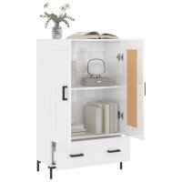 vidaXL Highboard Hochglanz-Wei&szlig; 69,5x31x115 cm Holzwerkstoff