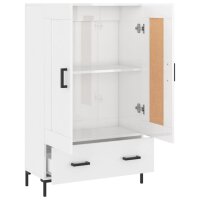 vidaXL Highboard Hochglanz-Wei&szlig; 69,5x31x115 cm Holzwerkstoff