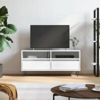 vidaXL TV-Schrank Hochglanz-Weiß 100x34,5x44,5 cm...