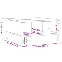 vidaXL Couchtisch Hochglanz-Wei&szlig; 60x60x30 cm Holzwerkstoff