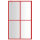 vidaXL Duschwand für Begehbare Dusche mit ESG Klarglas Rot 118x195 cm