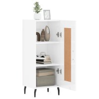 vidaXL Sideboard Hochglanz-Wei&szlig; 34,5x34x90 cm Holzwerkstoff