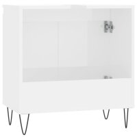 vidaXL Badschrank Hochglanz-Wei&szlig; 58x33x60 cm Holzwerkstoff