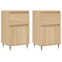 vidaXL Sideboards 2 Stk. Sonoma-Eiche 40x35x70 cm Holzwerkstoff