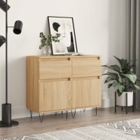 vidaXL Sideboards 2 Stk. Sonoma-Eiche 40x35x70 cm Holzwerkstoff