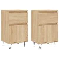 vidaXL Sideboards 2 Stk. Sonoma-Eiche 40x35x70 cm Holzwerkstoff