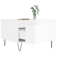 vidaXL Couchtisch Hochglanz-Wei&szlig; 55x55x36,5 cm Holzwerkstoff