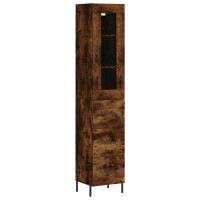 vidaXL Highboard Räuchereiche 34,5x34x180 cm...