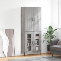 vidaXL Highboard Grau Sonoma 69,5x34x180 cm Holzwerkstoff