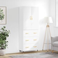 vidaXL Highboard Weiß 69,5x34x180 cm Holzwerkstoff