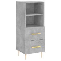 vidaXL Sideboard Betongrau 34,5x34x90 cm Holzwerkstoff