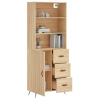 vidaXL Highboard Sonoma-Eiche 69,5x34x180 cm Holzwerkstoff