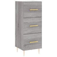 vidaXL Highboard Grau Sonoma 34,5x34x180 cm Holzwerkstoff