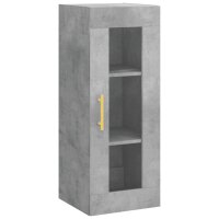 vidaXL Wandschrank Betongrau 34,5x34x90 cm