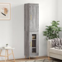 vidaXL Highboard Grau Sonoma 34,5x34x180 cm Holzwerkstoff