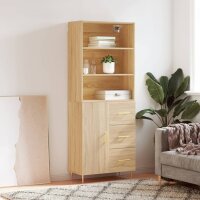 vidaXL Highboard Sonoma-Eiche 69,5x34x180 cm Holzwerkstoff