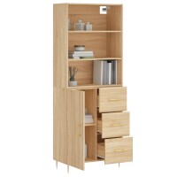 vidaXL Highboard Sonoma-Eiche 69,5x34x180 cm Holzwerkstoff