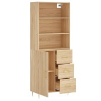 vidaXL Highboard Sonoma-Eiche 69,5x34x180 cm Holzwerkstoff