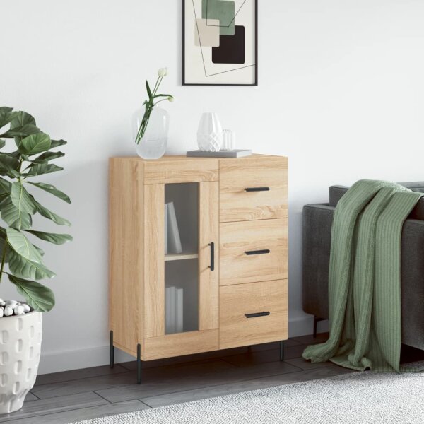 vidaXL Sideboard Sonoma-Eiche 69,5x34x90 cm Holzwerkstoff