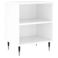vidaXL Nachttisch Hochglanz-Weiß 40x30x50 cm...