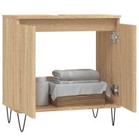 vidaXL Badschrank Sonoma-Eiche 58x33x60 cm Holzwerkstoff