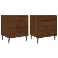 vidaXL Nachttische 2Stk. Braun Eichen-Optik 40x35x47,5cm...