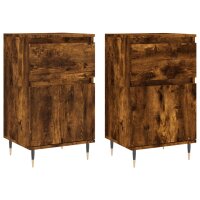 vidaXL Sideboards 2 Stk. R&auml;uchereiche 40x35x70 cm Holzwerkstoff