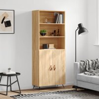 vidaXL Highboard Sonoma-Eiche 69,5x34x180 cm Holzwerkstoff