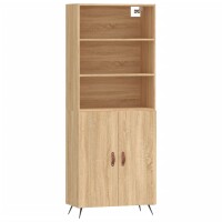 vidaXL Highboard Sonoma-Eiche 69,5x34x180 cm Holzwerkstoff