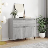 vidaXL Sideboards 2 Stk. Grau Sonoma 40x35x70 cm Holzwerkstoff