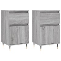 vidaXL Sideboards 2 Stk. Grau Sonoma 40x35x70 cm Holzwerkstoff