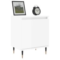 vidaXL Nachttisch Hochglanz-Weiß 40x30x50 cm Holzwerkstoff