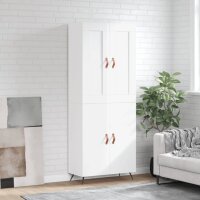 vidaXL Highboard Hochglanz-Weiß 69,5x34x180 cm...