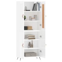 vidaXL Highboard Hochglanz-Wei&szlig; 69,5x34x180 cm Holzwerkstoff