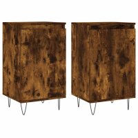 vidaXL Sideboards 2 Stk. R&auml;uchereiche 40x35x70 cm Holzwerkstoff