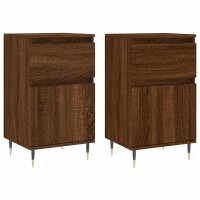 vidaXL Sideboards 2 Stk. Braun Eichen-Optik 40x35x70 cm Holzwerkstoff