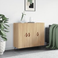 vidaXL Sideboard Sonoma-Eiche 90x34x80 cm Holzwerkstoff