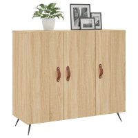 vidaXL Sideboard Sonoma-Eiche 90x34x80 cm Holzwerkstoff