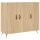 vidaXL Sideboard Sonoma-Eiche 90x34x80 cm Holzwerkstoff