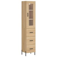 vidaXL Highboard Sonoma-Eiche 34,5x34x180 cm Holzwerkstoff