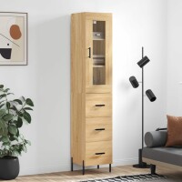 vidaXL Highboard Sonoma-Eiche 34,5x34x180 cm Holzwerkstoff