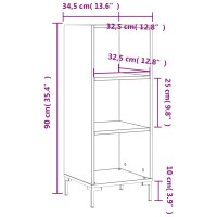 vidaXL Sideboard Sonoma-Eiche 34,5x32,5x90 cm Holzwerkstoff