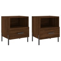 vidaXL Nachttische 2Stk. Braun Eichen-Optik 40x35x47,5cm...