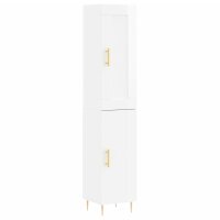 vidaXL Highboard Hochglanz-Weiß 34,5x34x180 cm...