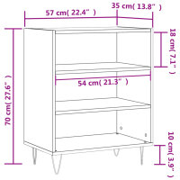 vidaXL Sideboard Sonoma-Eiche 57x35x70 cm Holzwerkstoff