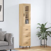 vidaXL Highboard Sonoma-Eiche 34,5x34x180 cm Holzwerkstoff