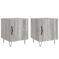 vidaXL Nachttische 2 Stk. Grau Sonoma 40x40x50 cm...