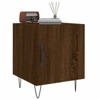 vidaXL Nachttische 2 Stk. Braun Eichen-Optik 40x40x50 cm Holzwerkstoff