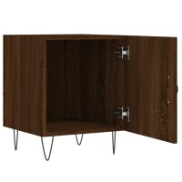 vidaXL Nachttische 2 Stk. Braun Eichen-Optik 40x40x50 cm Holzwerkstoff